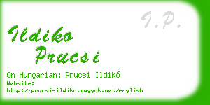 ildiko prucsi business card